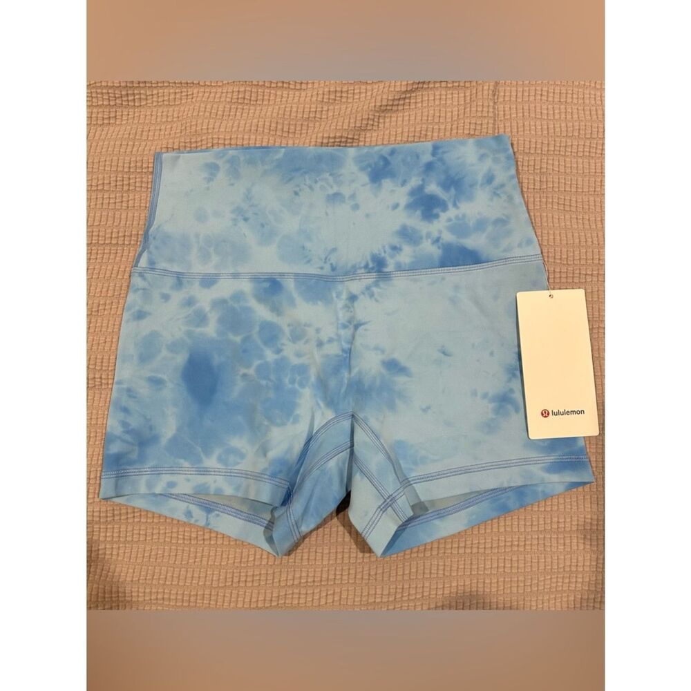 NWT 10 Align 4” No Line High-Rise Yoga Biker Short Lululemon Smoothie Blueberry